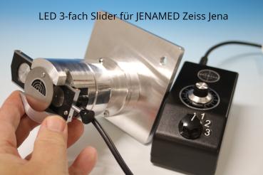 3fach Slider LED Mikroskopbeleuchtung für Zeiss / Olympus / Zeiss Jena etc.